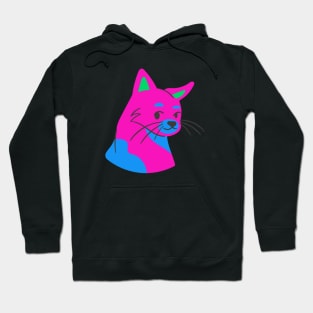 Cat in polysexual pride colors Hoodie